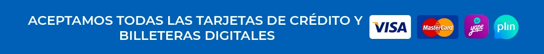 Medios de pago aceptados en Megacall Perú: tarjetas Visa, Mastercard y billeteras digitales Yape y Plin